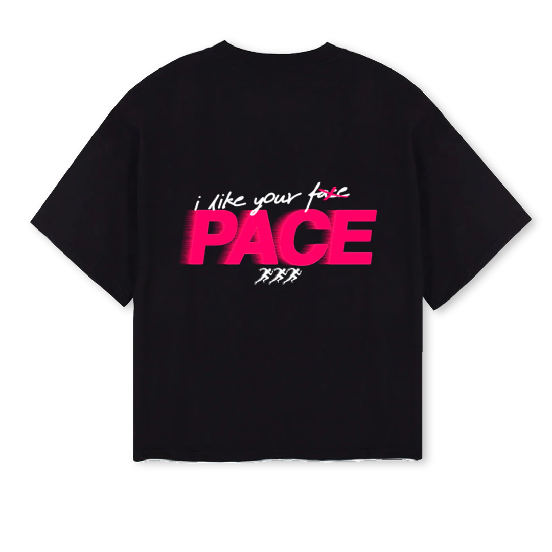 ILIKEYOURPACEBP Black Oversized Boxy Tee. - Image 2