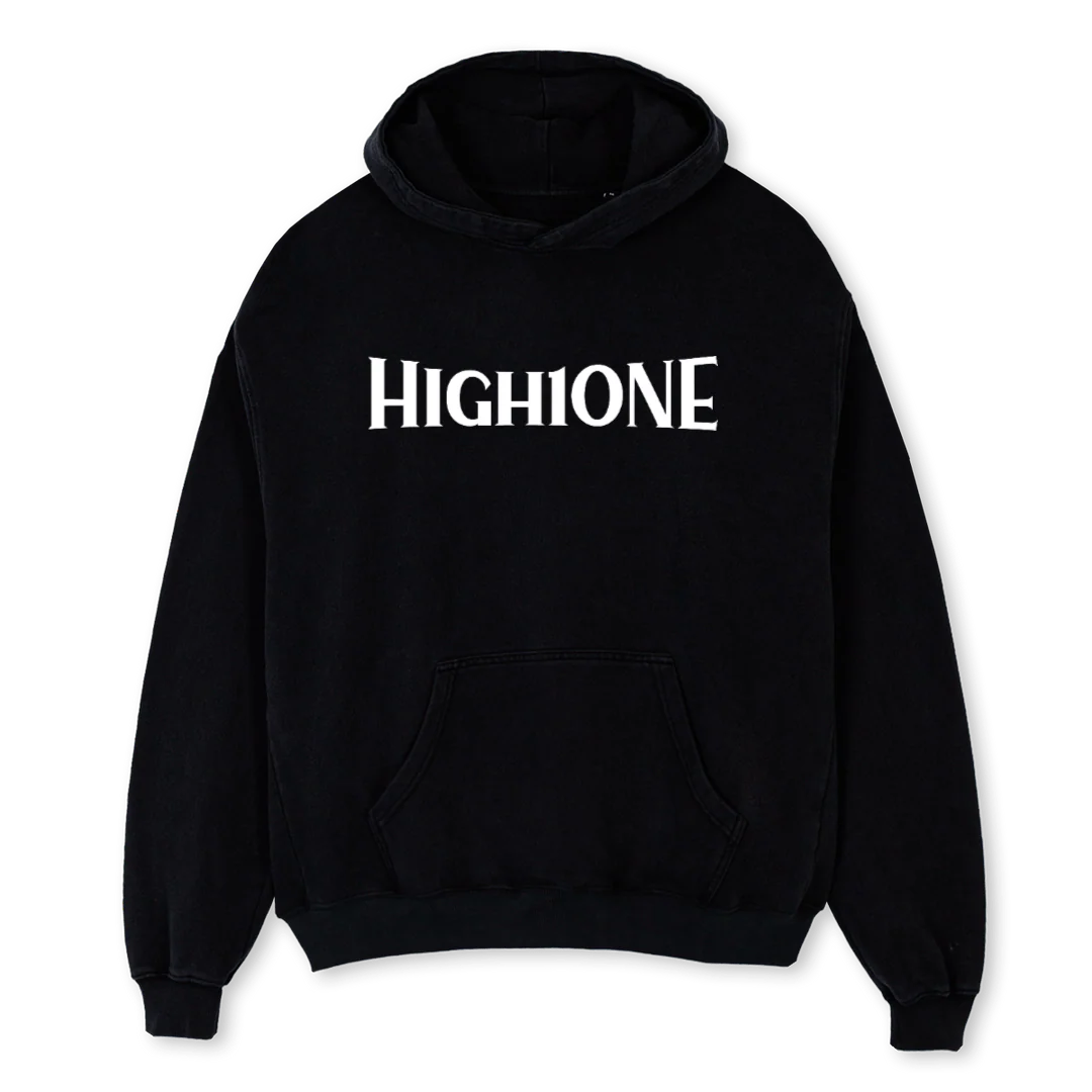 ILK BASKI OSH Black Oversized Hoodie.