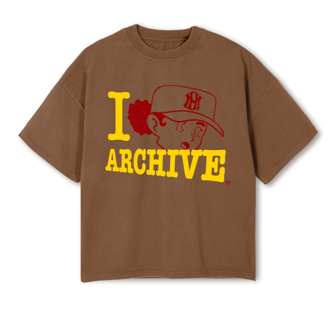 ILOVEARCHIVE Vintage Tan Oversized Boxy Tee.