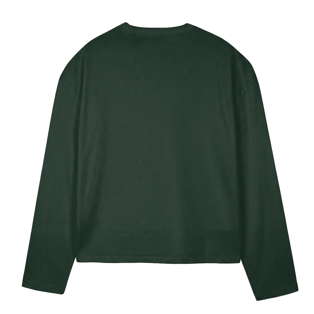 ILOVEARCHIVE Wild Green Oversized Boxy LS Tee. - Image 2