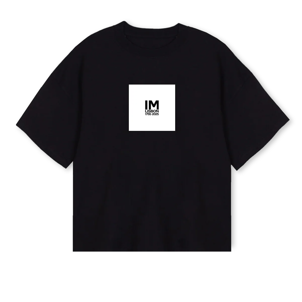 IMIII Black Oversized Boxy Tee.