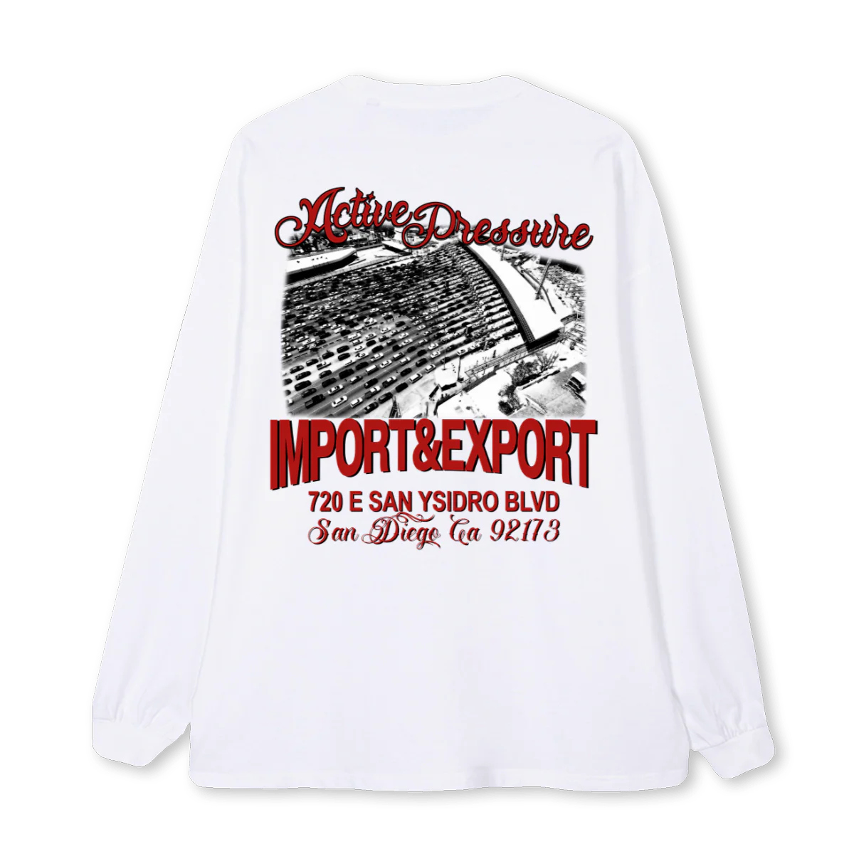 IMPORTLONGSLEEVE White Oversized LS Tee. - Image 2