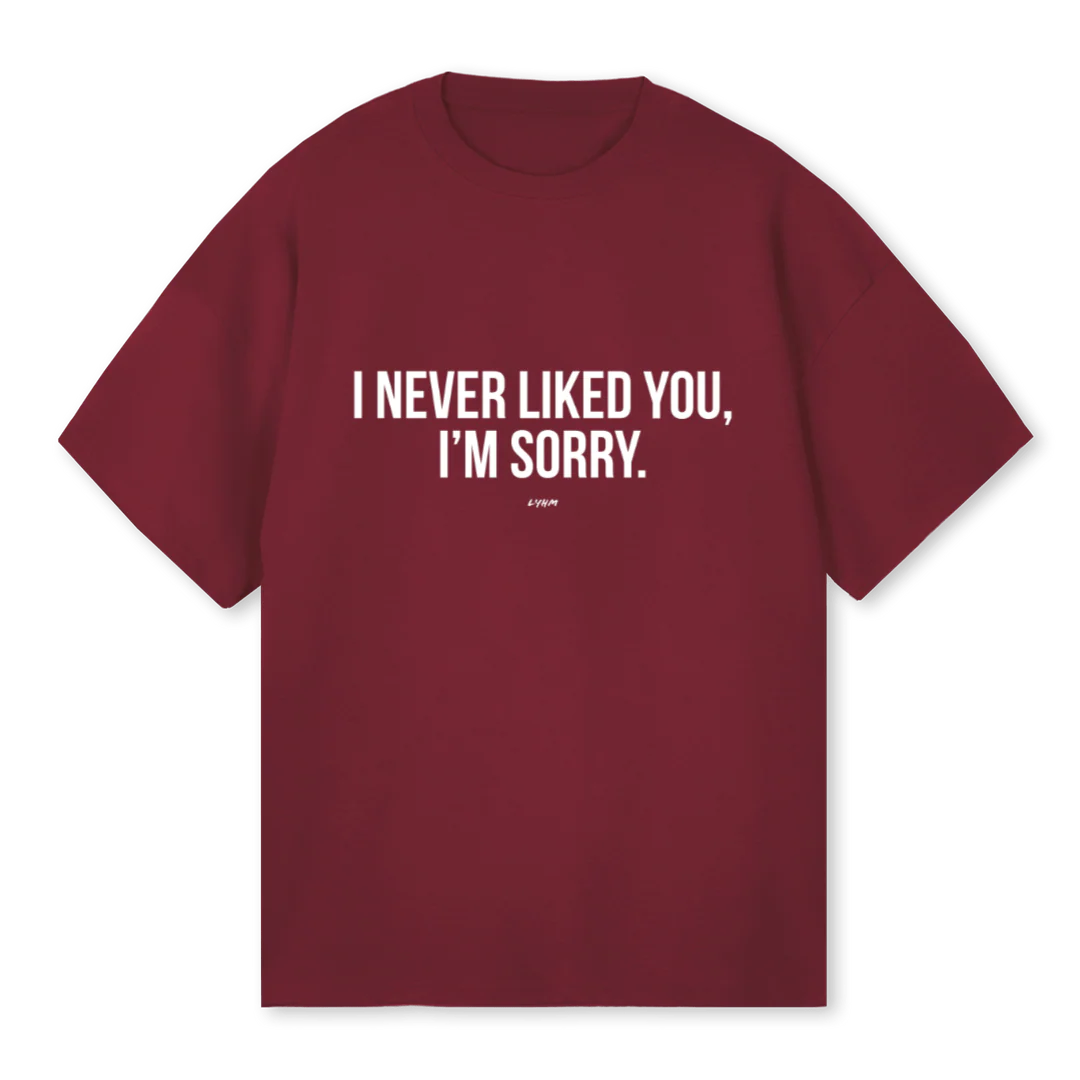 IMSORRY Burgundy Oversized Tee.