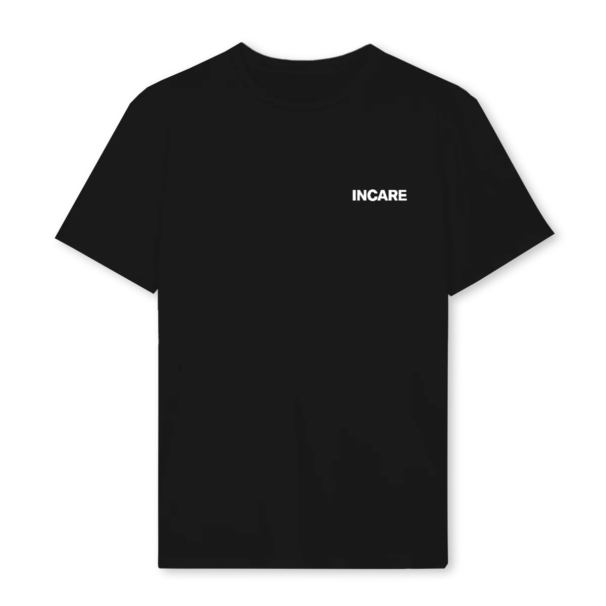 INCARE BLACKT Black Regular Tee.