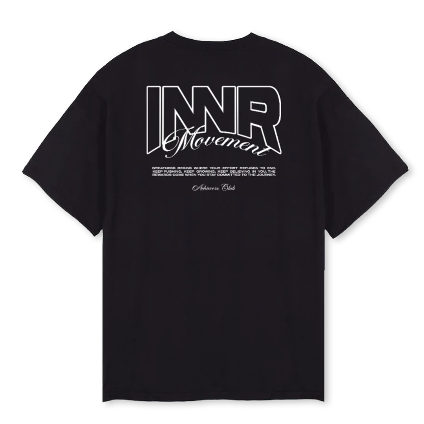 INNRACHIEVER Black Oversized Tee. - Image 2