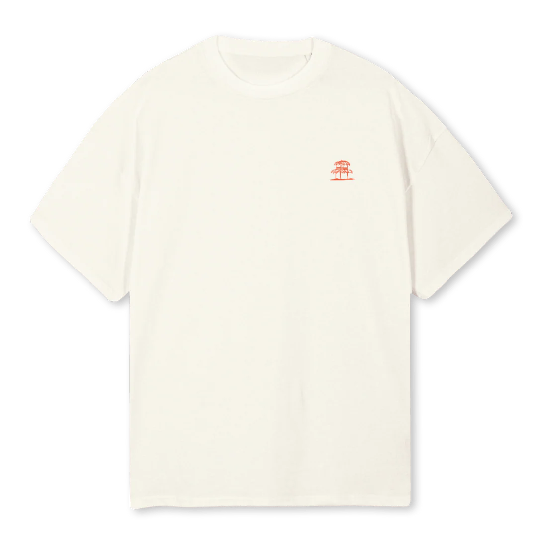 INSPAINWECALLIT Cream Oversized Tee.