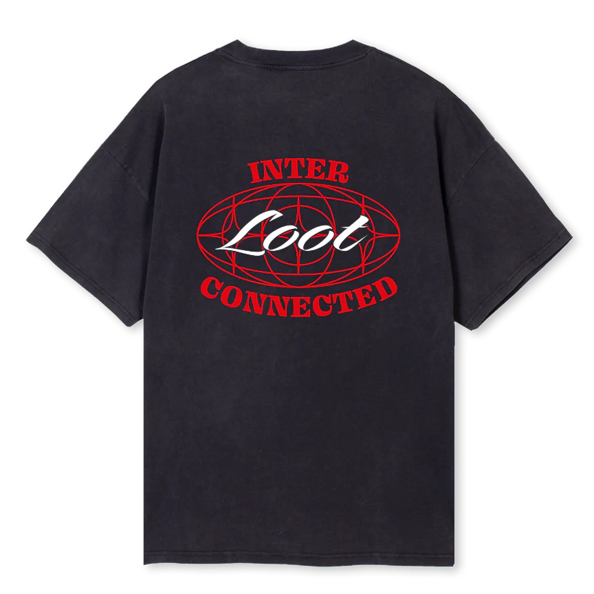 INTERSHIRTME Vintage Black Oversized Tee. - Image 2