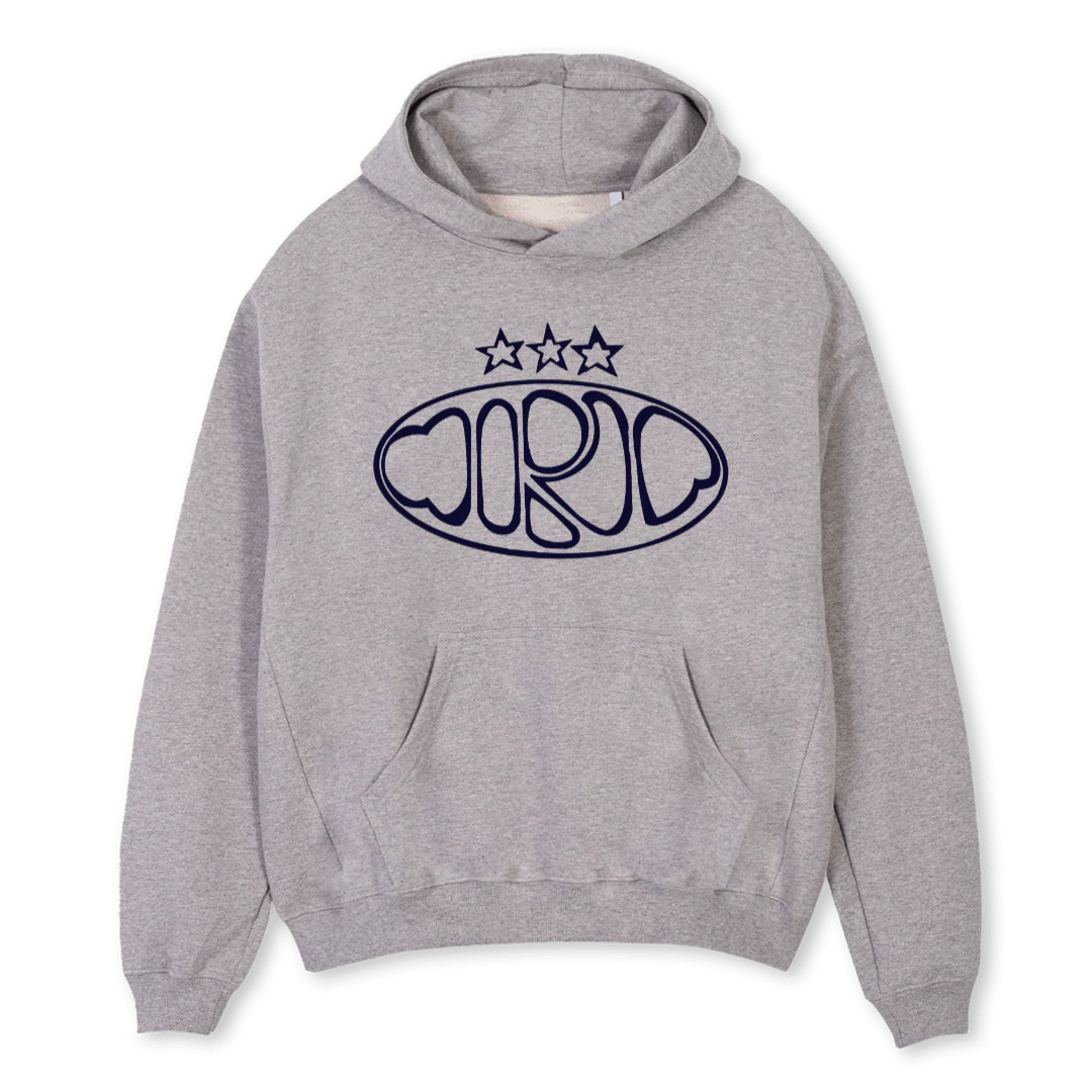 IRLSTUDIOSHOODIECRST Grey Marl Oversized Hoodie.