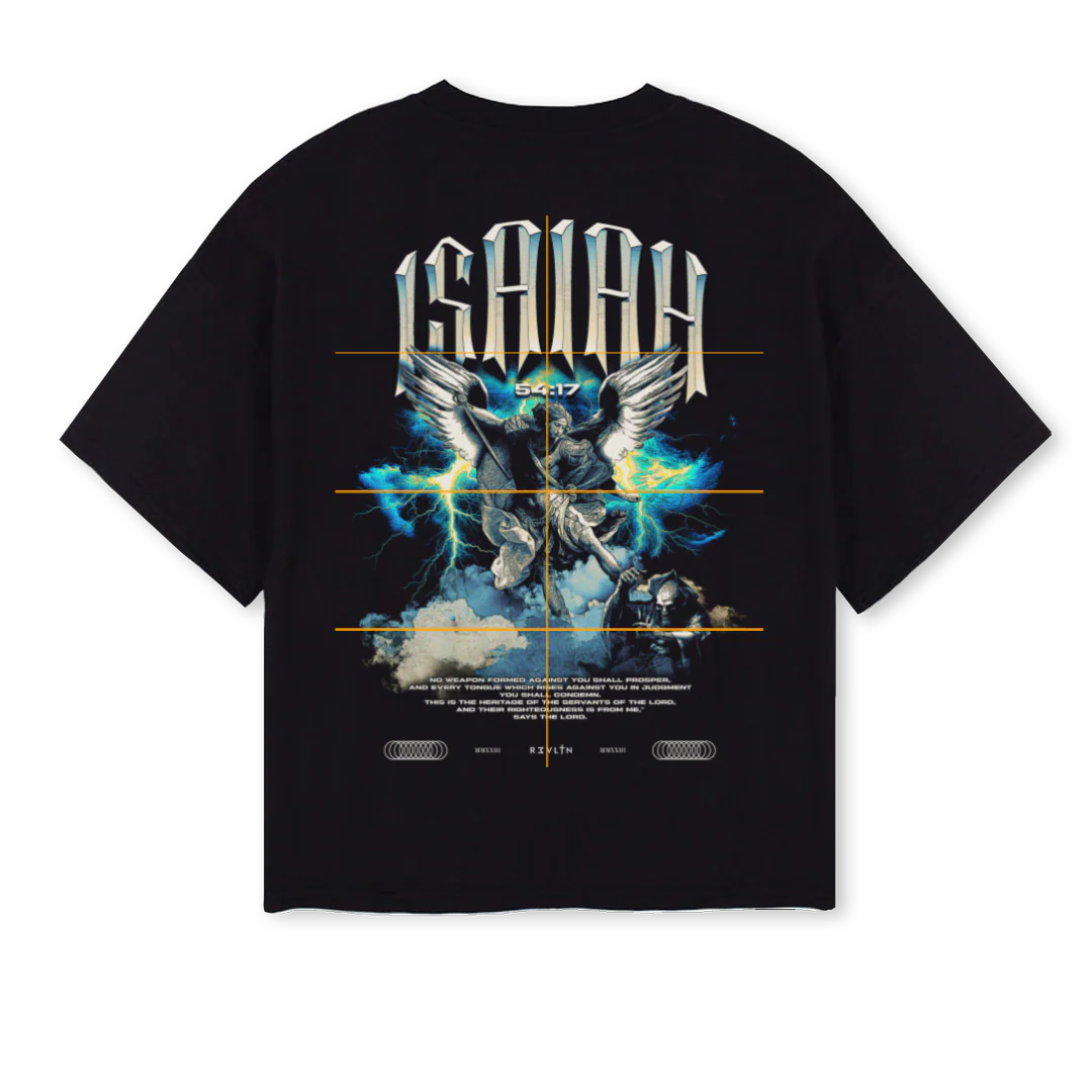 ISAIAH Black Oversized Boxy Tee. - Image 2