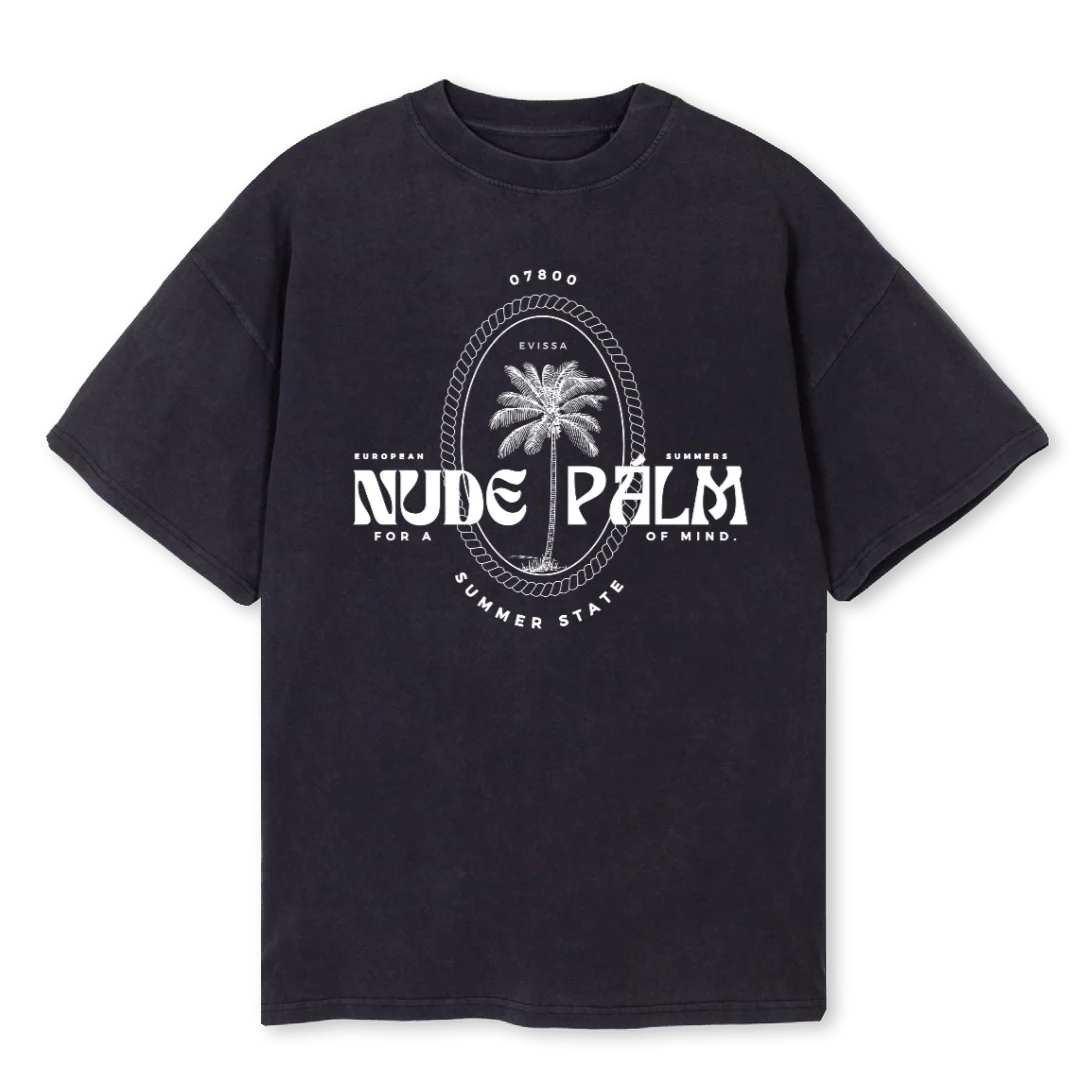 ISLA ADVENTURE Vintage Black Oversized Tee.