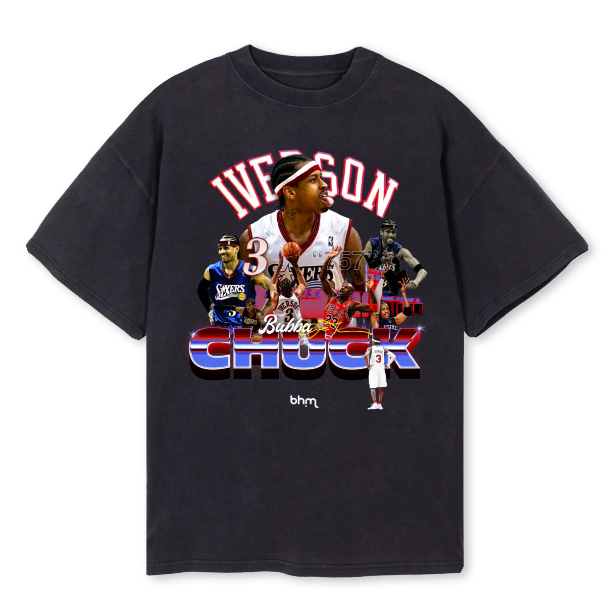 IVERSON Vintage Black Oversized Tee.