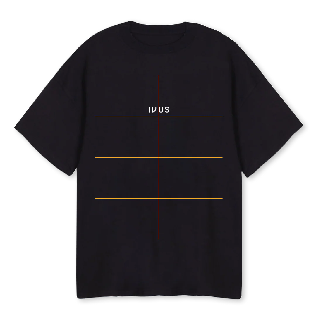 IVUSMEZKLAONE Black Oversized Tee.