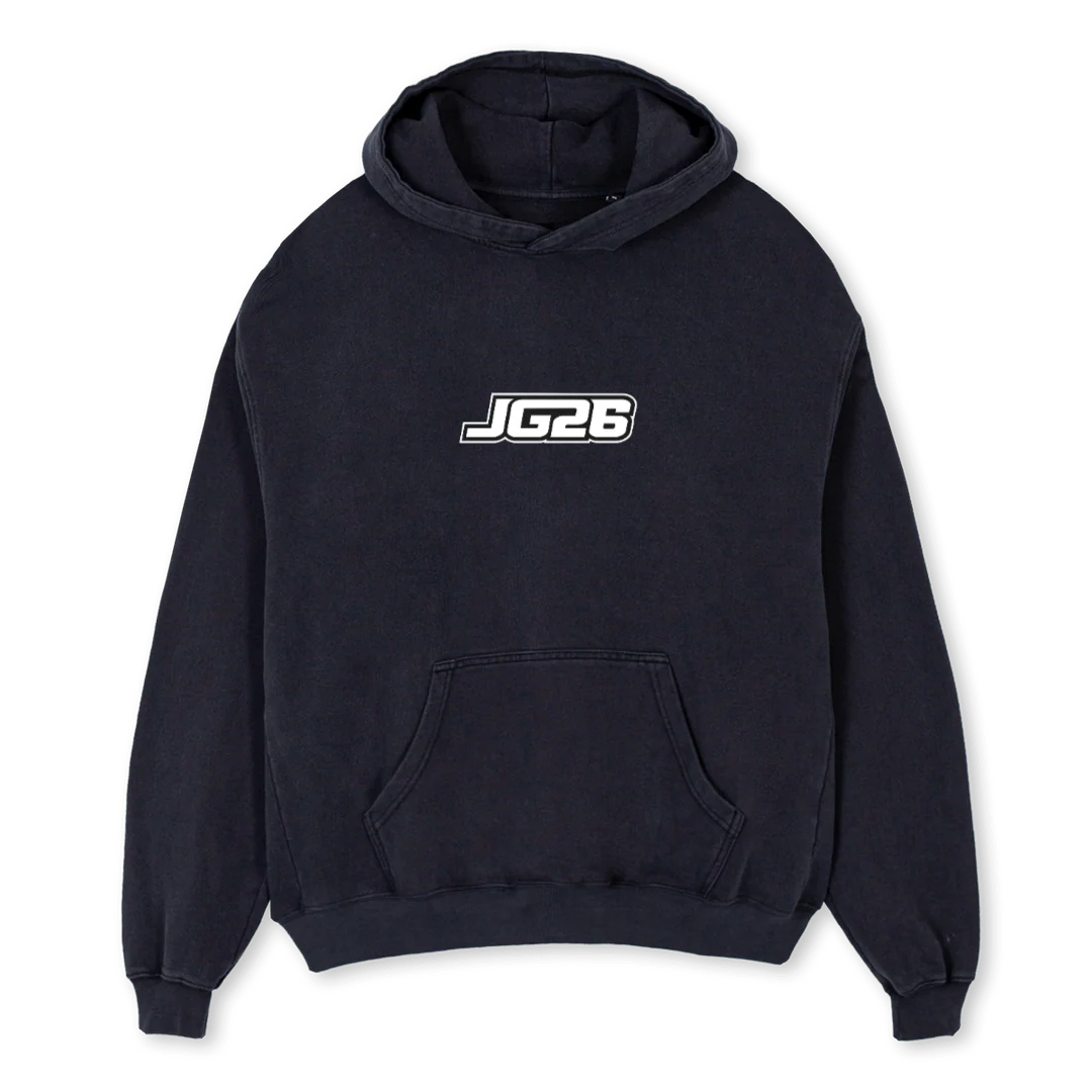 J_1 Vintage Black Oversized Hoodie.