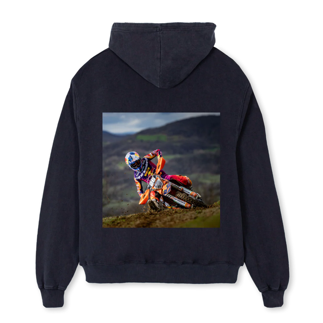 J_1 Vintage Black Oversized Hoodie. - Image 2