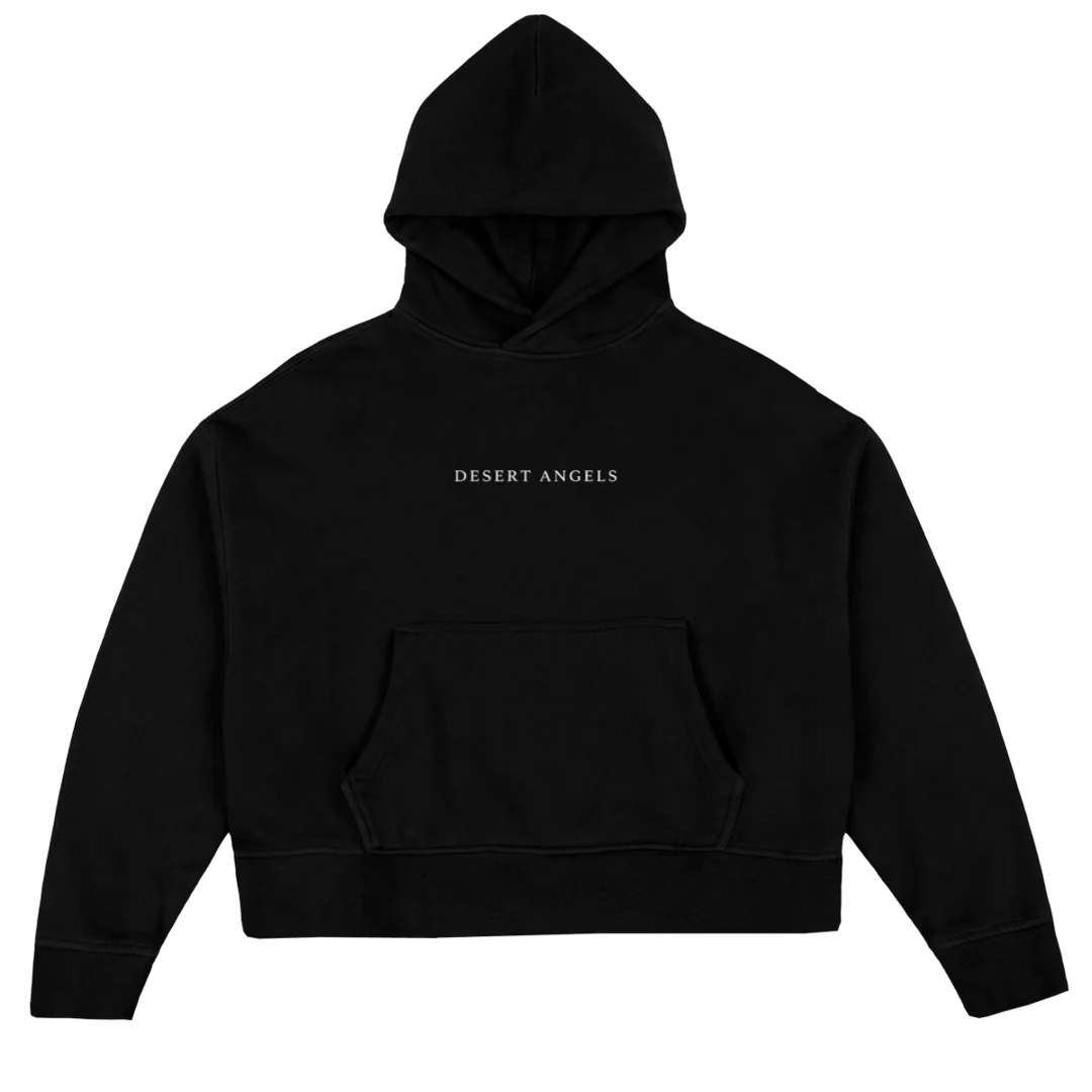 JAELY Black Oversized Boxy Hoodie.