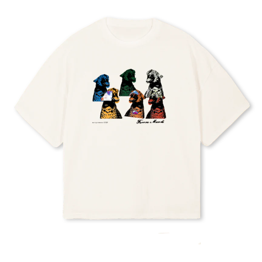 JAGUAR Vintage White Oversized Boxy Tee.