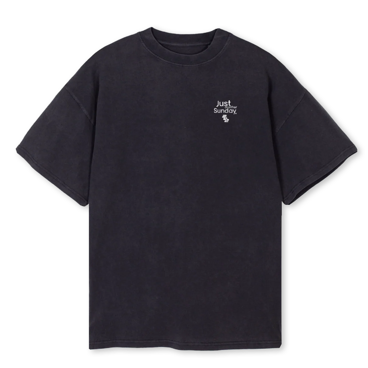 JASNEW Vintage Black Oversized Tee.