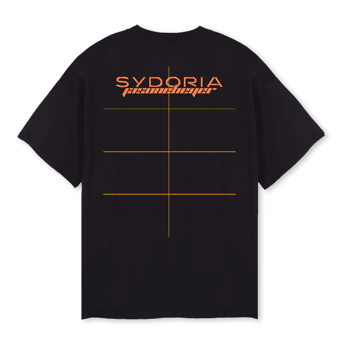 JASONORANGEOVERSIZB Black Oversized Tee. - Image 2