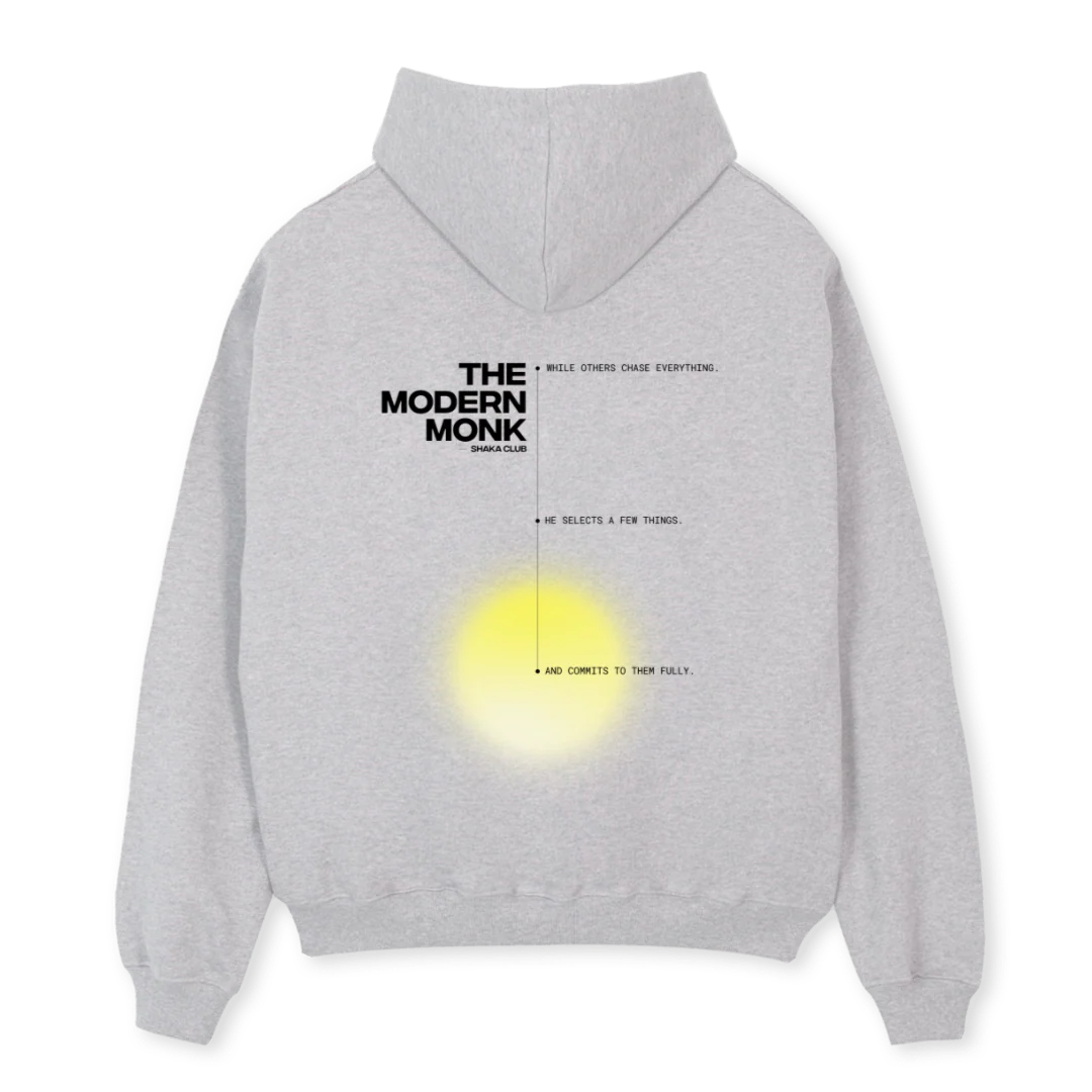 JAUNE Light Grey Marl Oversized Hoodie. - Image 2