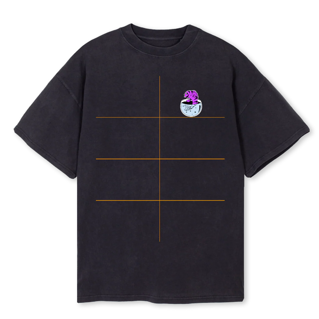 JCSPACE Vintage Black Oversized Tee.