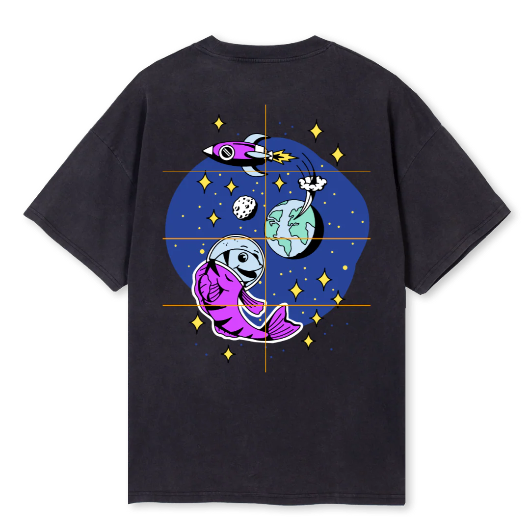 JCSPACE Vintage Black Oversized Tee. - Image 2
