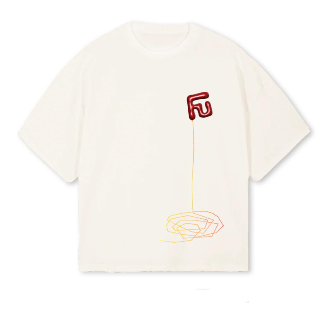 JCUSTOM Vintage White Oversized Boxy Tee.
