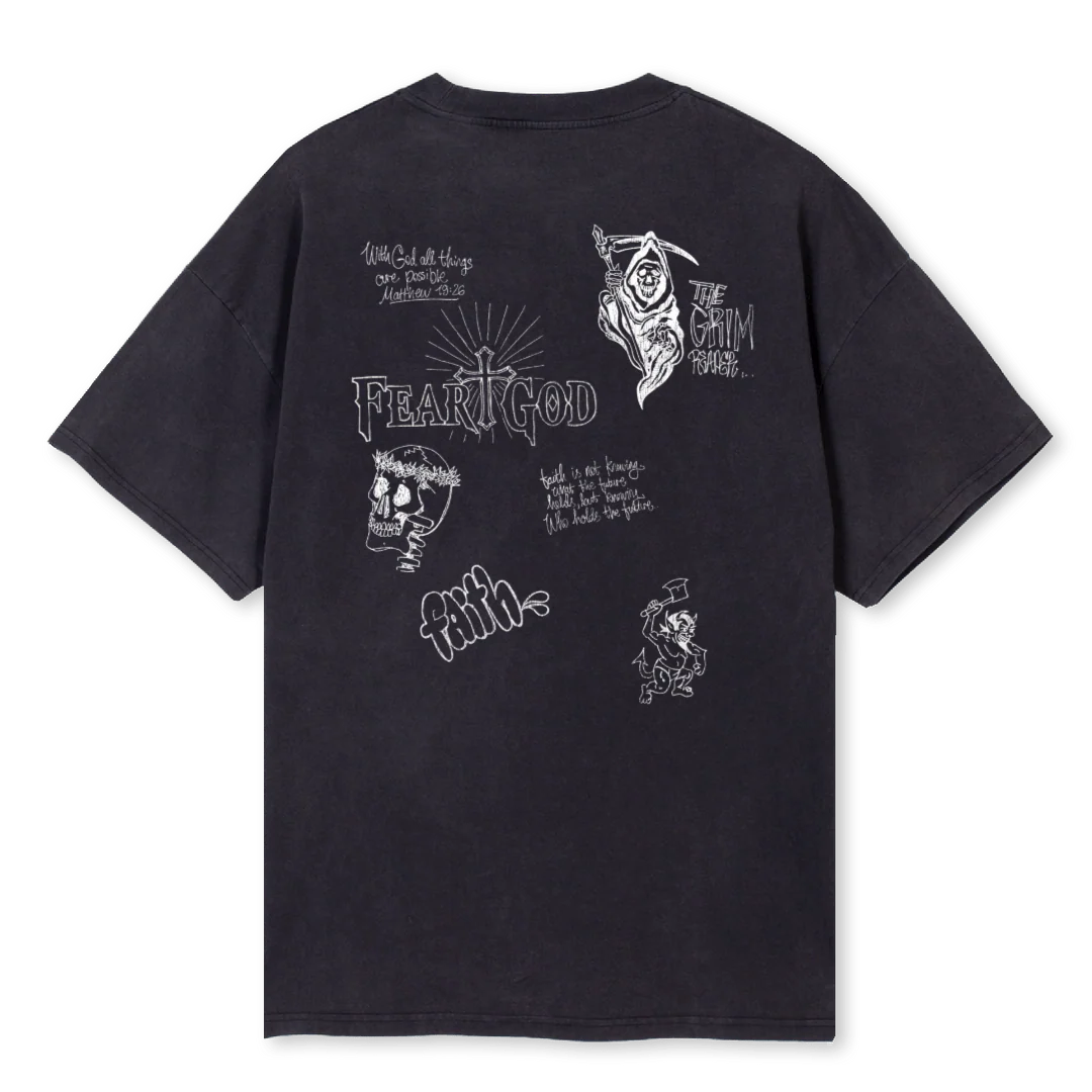 JDHH Vintage Black Oversized Tee. - Image 2