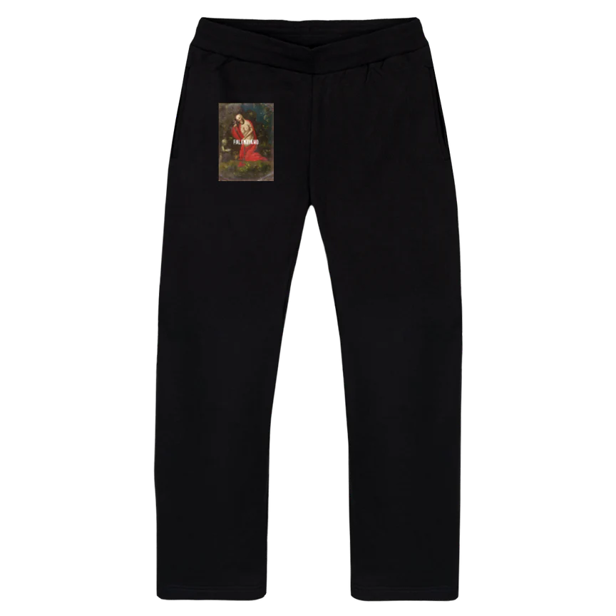 JEROME  Black Straight-Leg Relaxed Sweatpants.