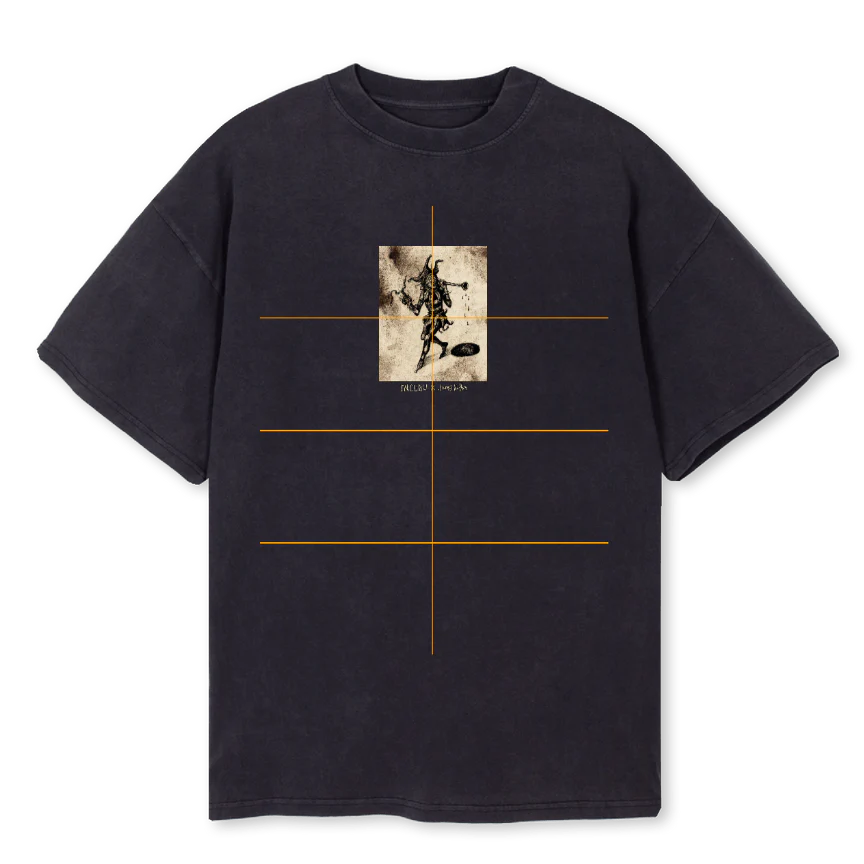 JESTER  Vintage Black Oversized Tee.