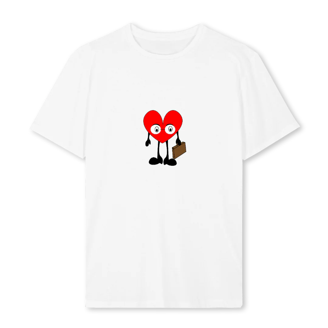 JHEART White Regular Tee.