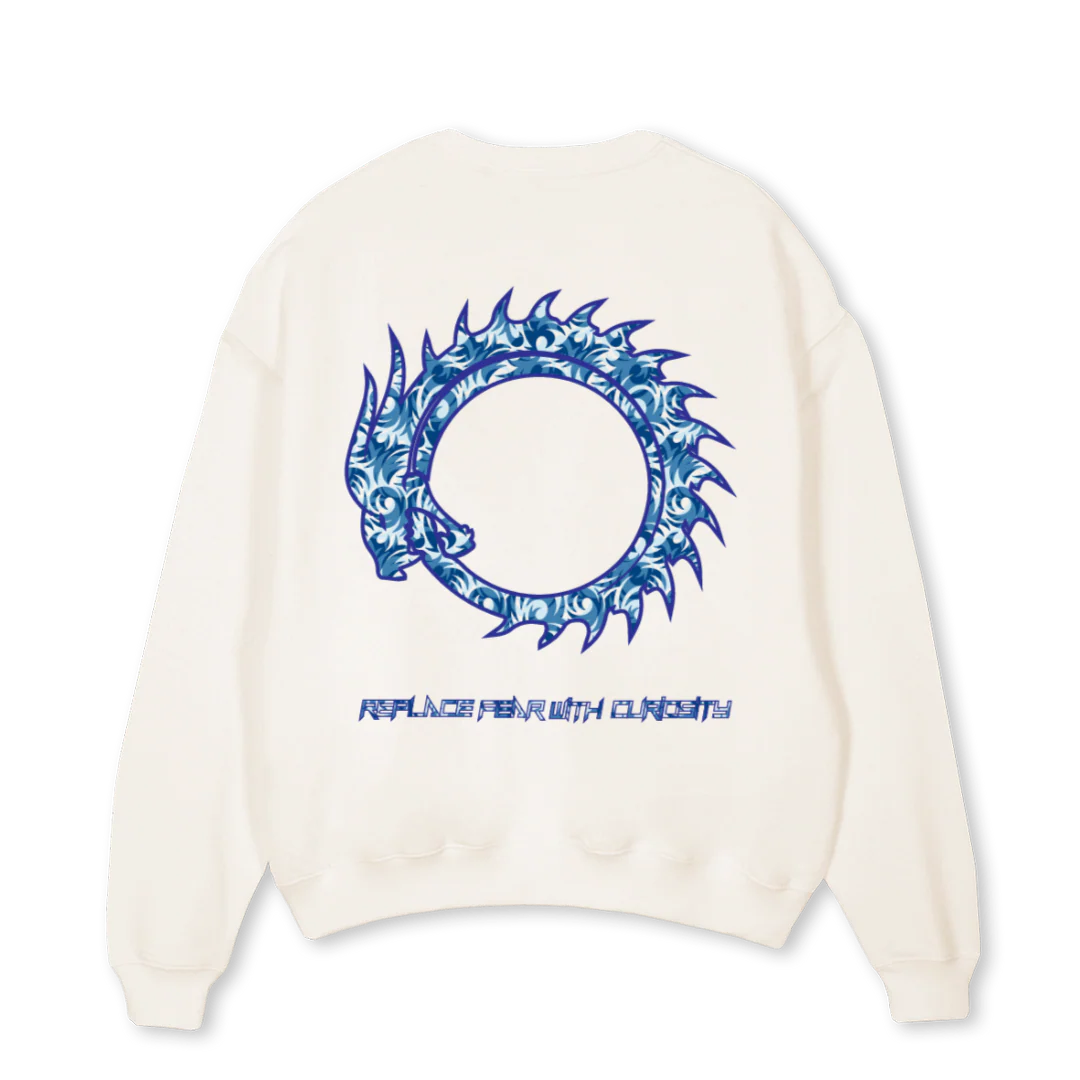 JIVE Vintage White Oversized Crewneck Sweater. - Image 2