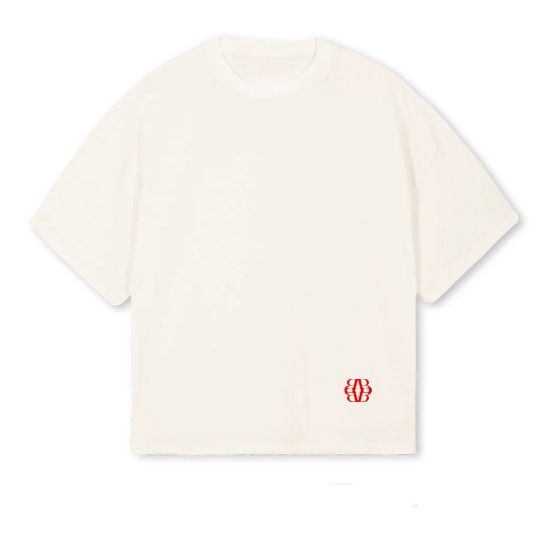 JJDDGN Vintage White Oversized Boxy Tee.
