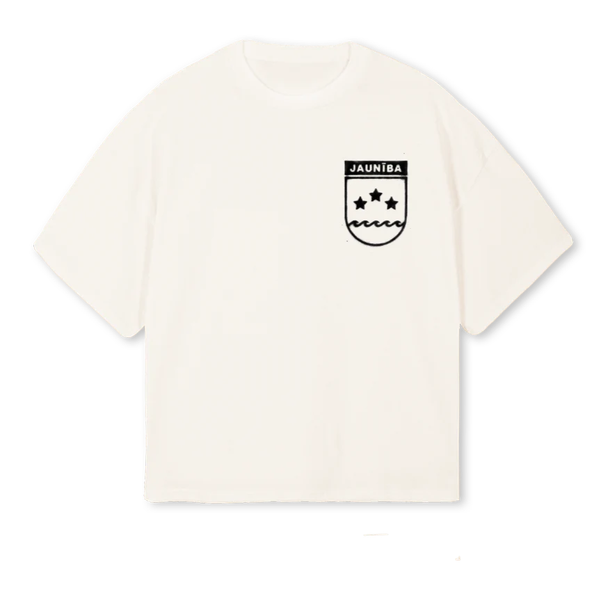 JNBCRESTWHITE Vintage White Oversized Boxy Tee.