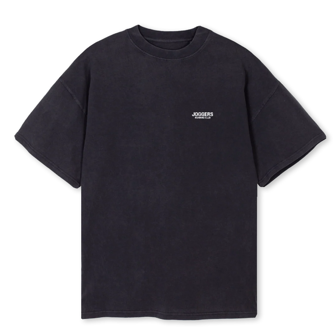 JOGGERSRUNBLACK Vintage Black Oversized Tee.