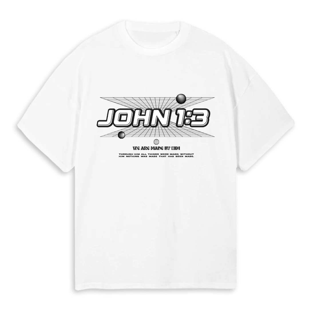 JOHNTSHIRTWHITE White Oversized Tee.