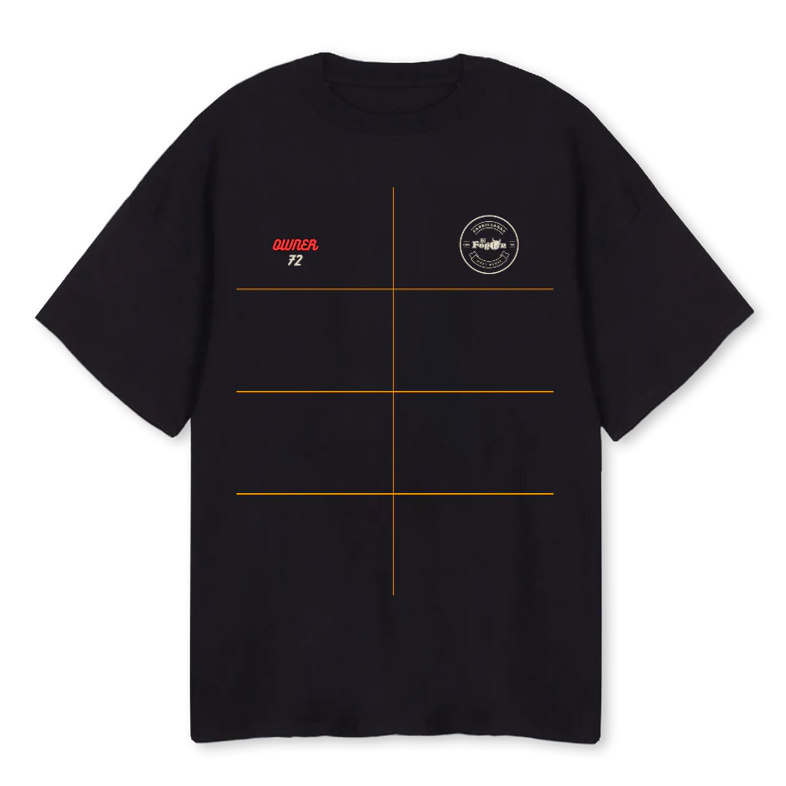 JOSHFOGONSM Black Oversized Tee.