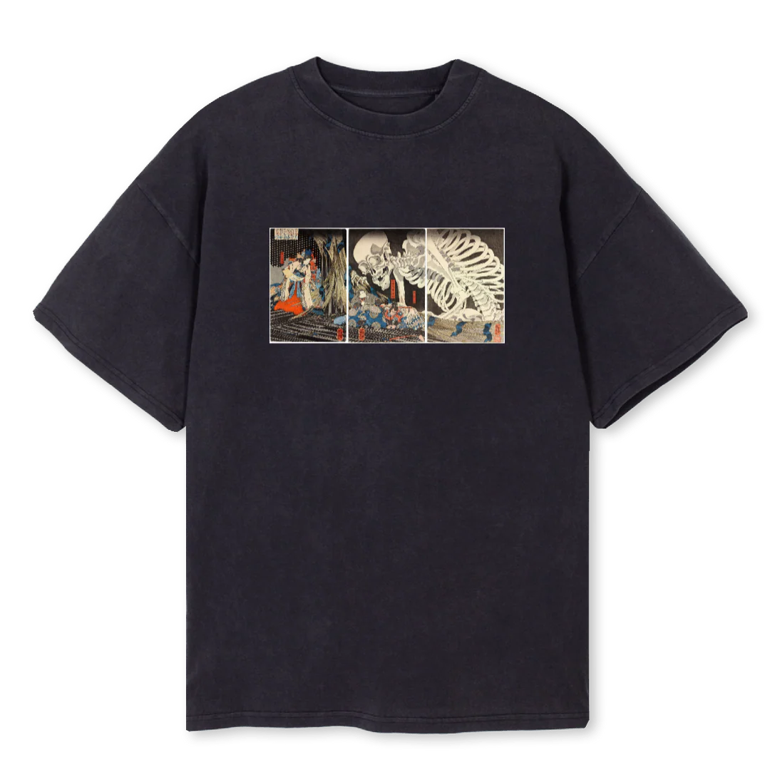 JPN Vintage Black Oversized Tee.