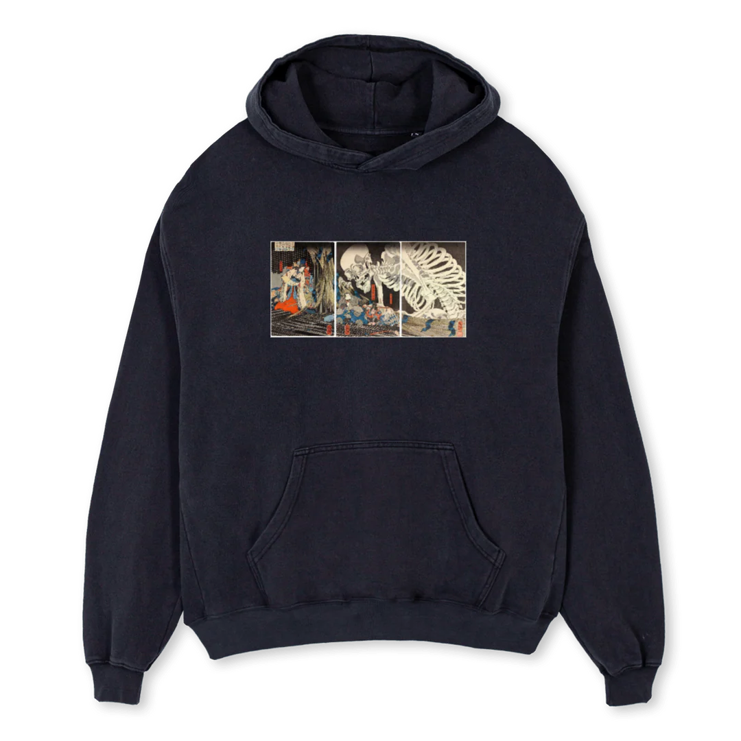 JPNHOODIE Vintage Black Oversized Hoodie.