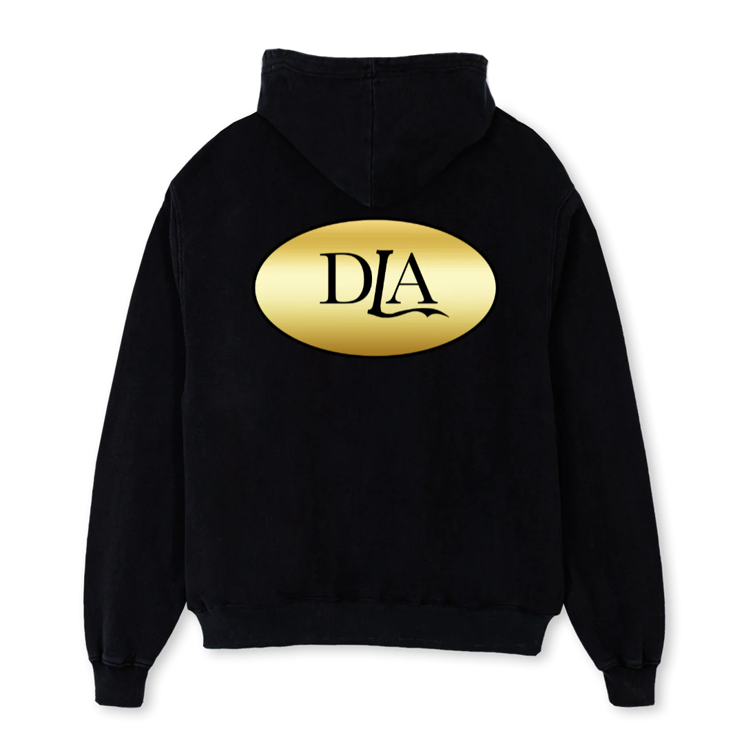 JPS Black Oversized Zipped Hoodie. - Image 2