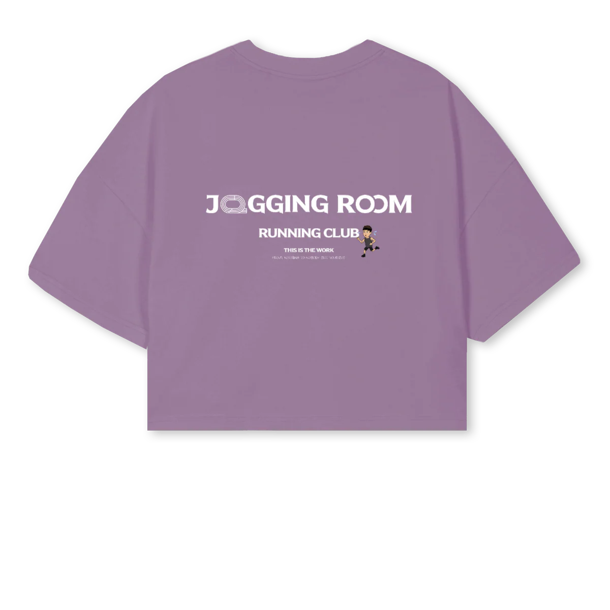 JRNEWCROPPURP Purple Cropped Oversized Tee. - Image 2