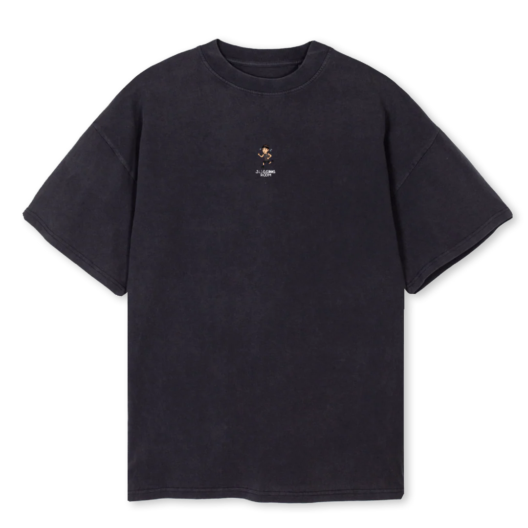 JRRUNMARA Vintage Black Oversized Tee.