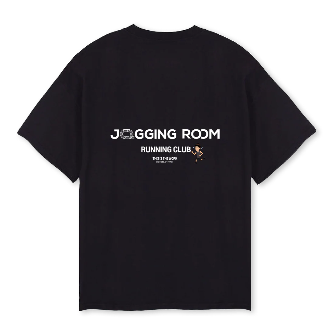 JRRUNTHERAPY Black Oversized Tee. - Image 2