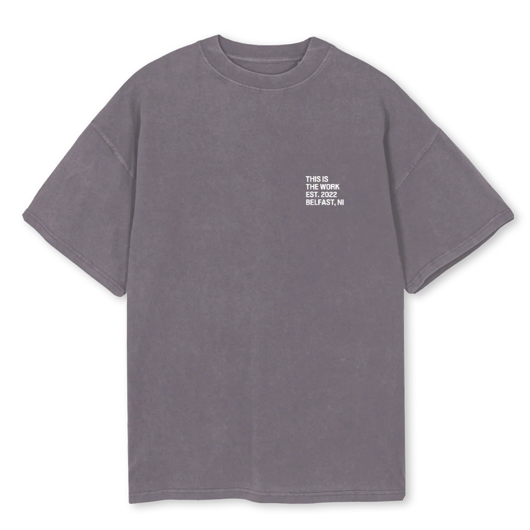 JRTHEWORKT Pigment Grey Oversized Tee.