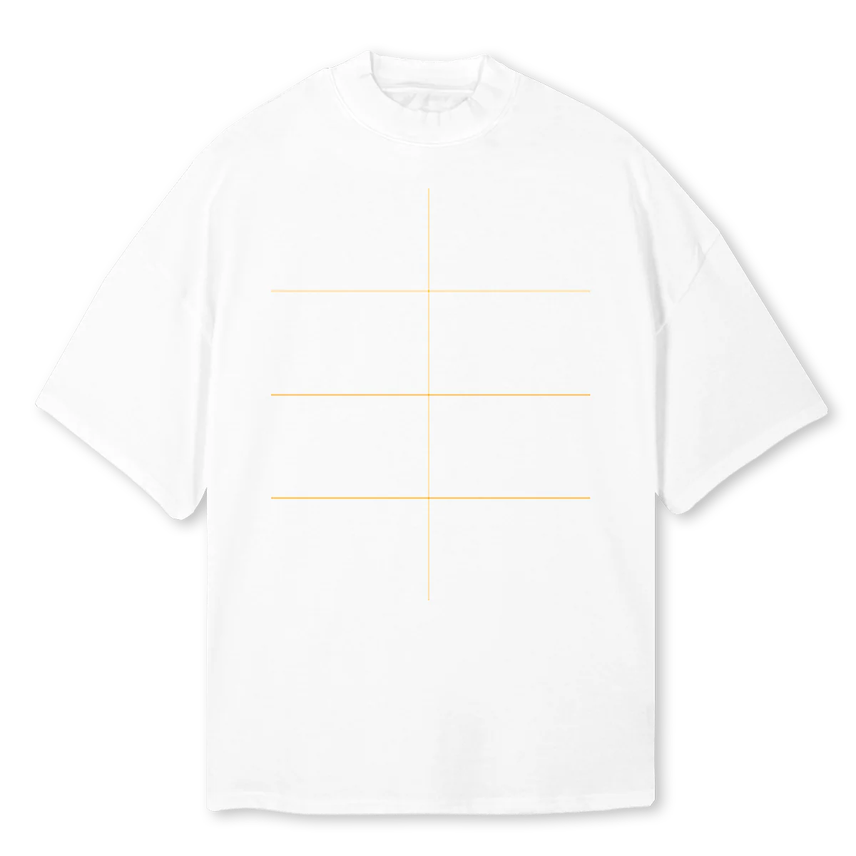 JS WEAR White Oversized Mock Neck Tee.