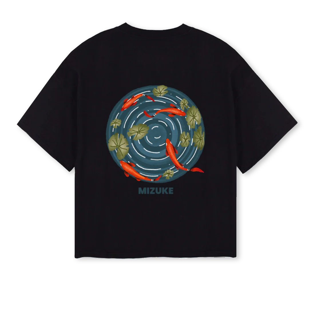 MIZUKE LAGO_B Black Oversized Boxy Tee - Image 2