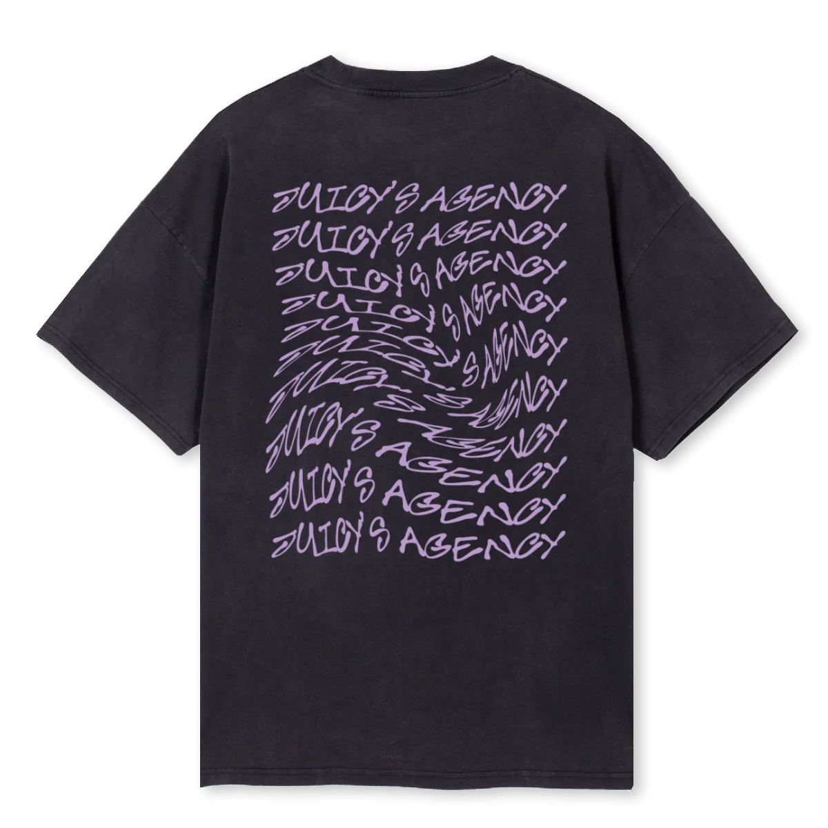 JUICYAGENCY Vintage Black Oversized Tee. - Image 2