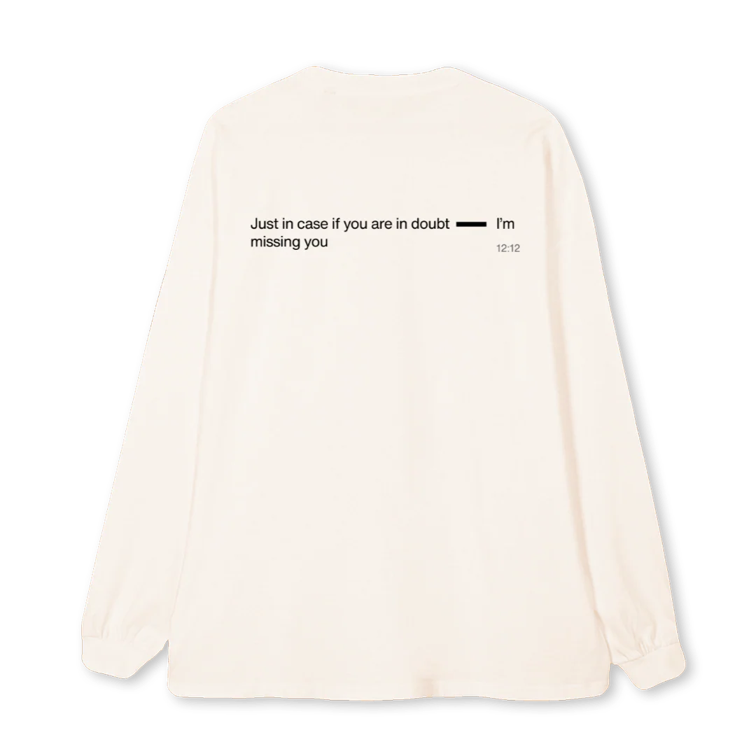 JUST IN CASE Vintage White Oversized LS Tee. - Image 2