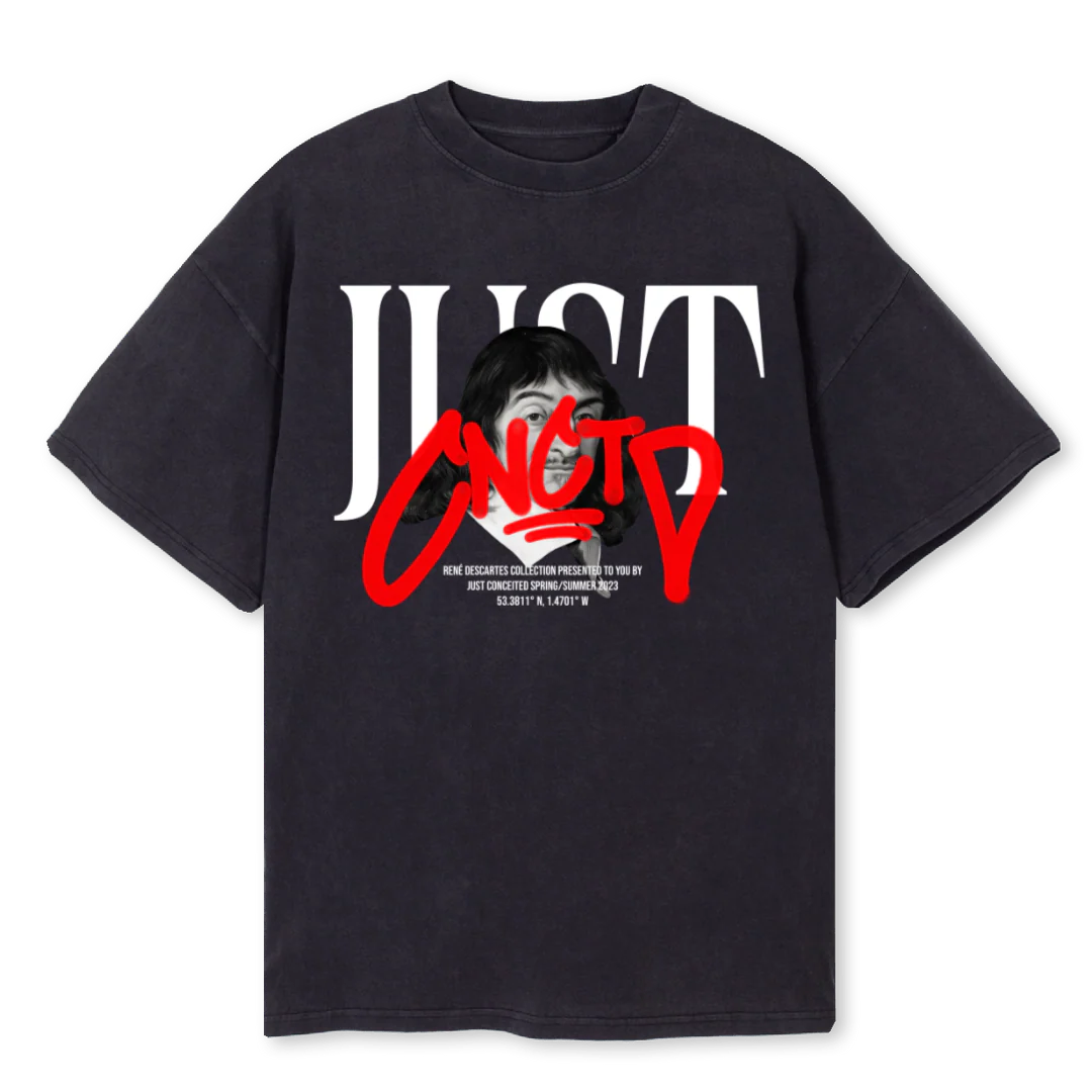 JUSTCNCTDSS Vintage Black Oversized Tee.