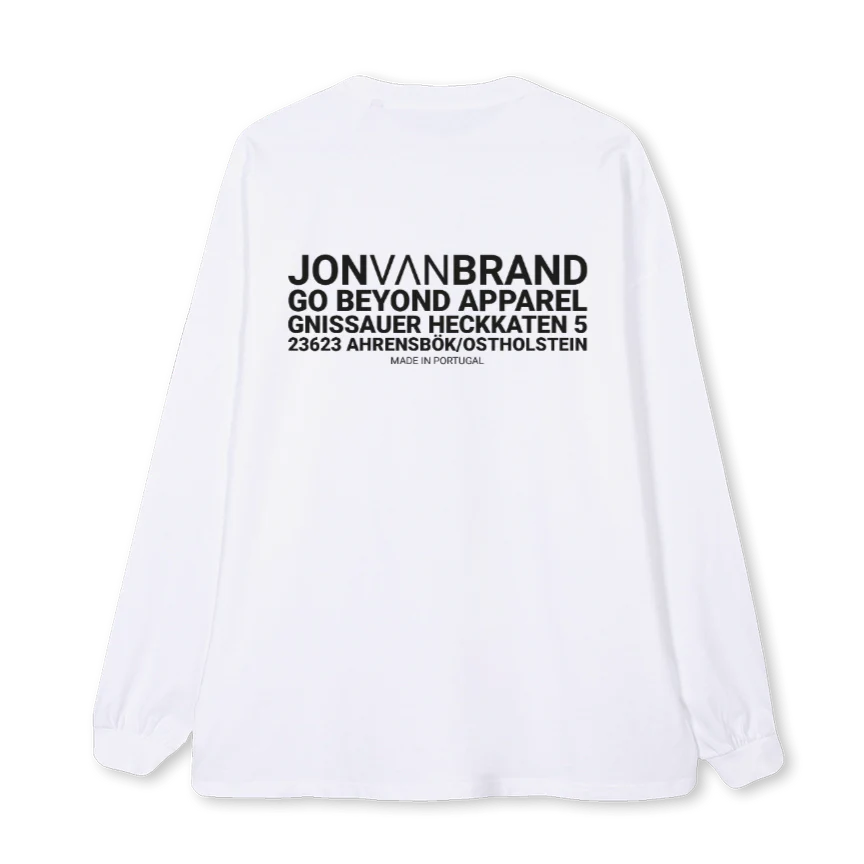 JVBADRESSBACK White Oversized LS Tee. - Image 2