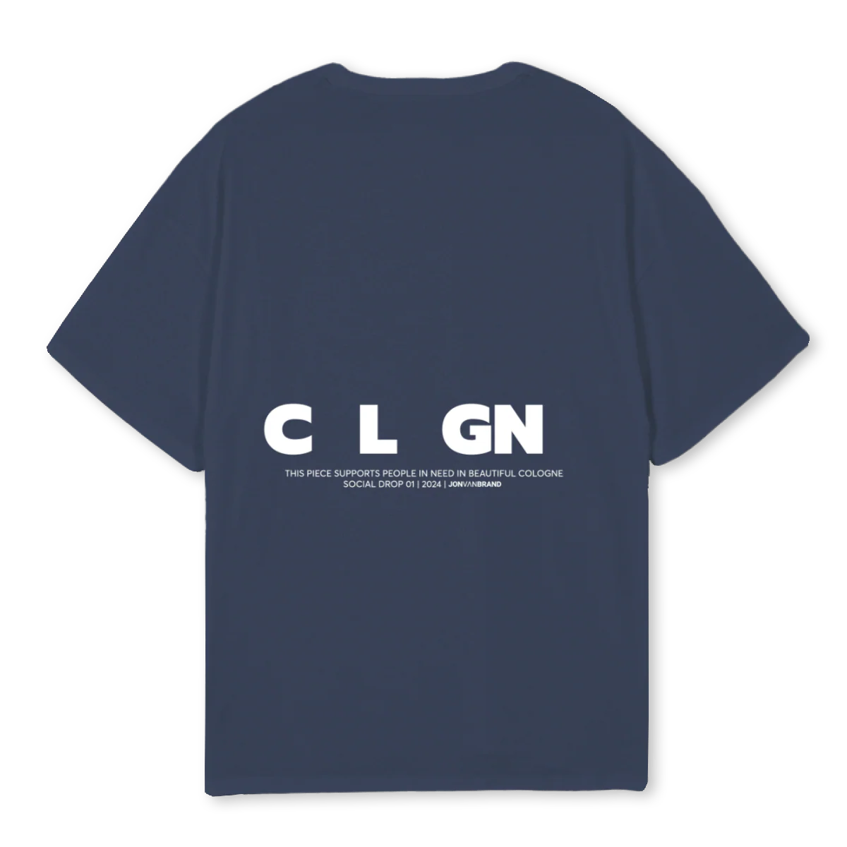 JVBCOLOGNE Navy Blue Oversized Tee. - Image 2